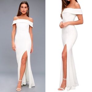 NWT Lulu’s Aveline White Maxi Dress / Gown